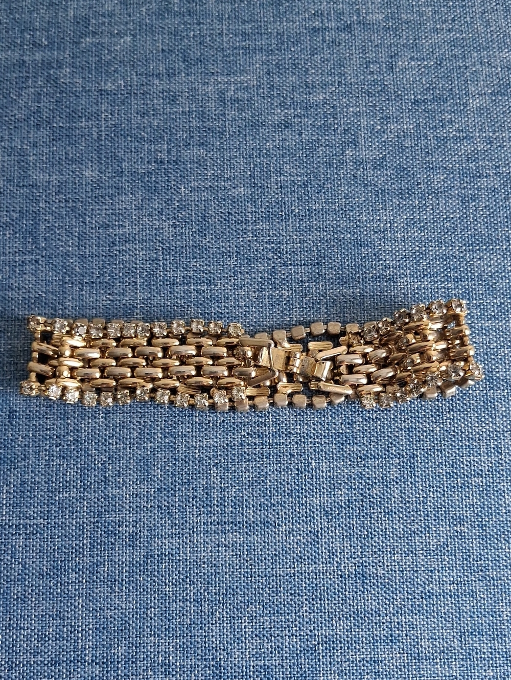 Vintage Wide Gold Tone Bracelet